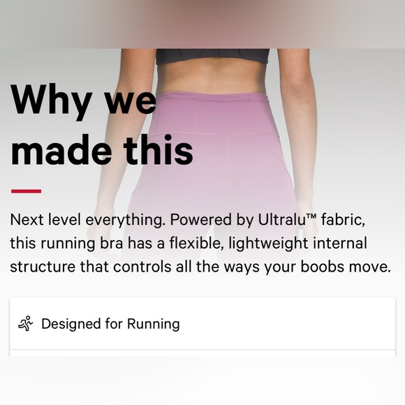 Lululemon Air Support Bra NEVER WORN Size 36C, Navy Blue - Picture 13 of 15